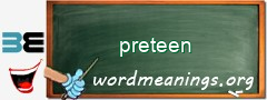 WordMeaning blackboard for preteen